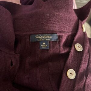 Brooks Brothers Saxon Wool Purple Sweater